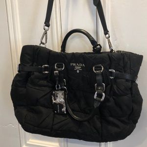 Prada bag in black nylon with Authenticity card.